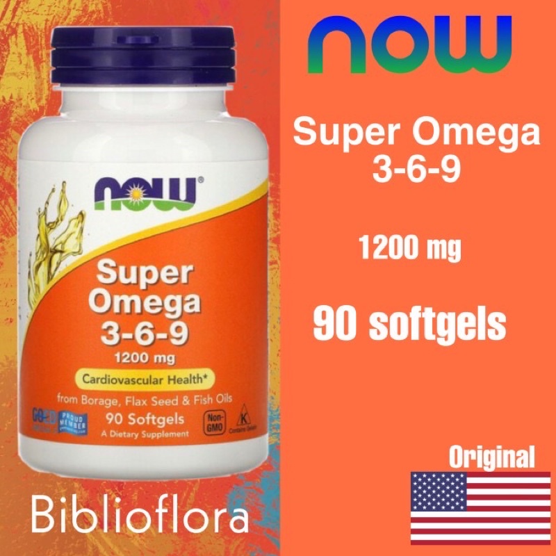 Now Foods Super Omega 369 1200 mg 90 Softgel Borage Flax Seed Fish Oil