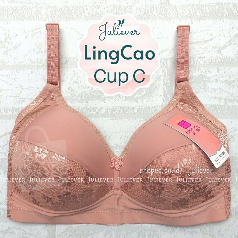 C1 Lingcao CUP BESAR Kait 3 Tanpa Kawat | Pilih Warna | Bra Lingcao BH Lingcao | REALPICT