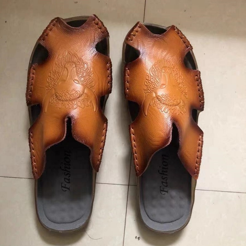 COD Sepatu Sandal Slide Pria Gunung Casual Pria Sandal Hiking Kulit Asli Original/Sandal Slide Impor Keren t 021