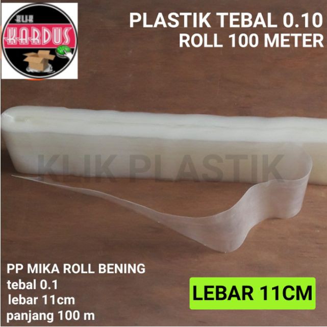 PLASTIK TEBAL ROLL 100 M SIZE 11CM/PLASTIK ROLL/PLASTIK KILOAN/KEMASAN