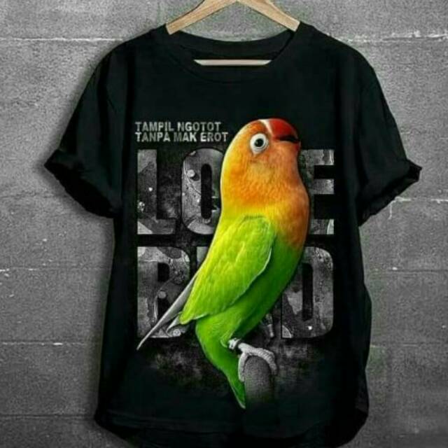 Kaos distro kaos cowok keren love bird mak erot