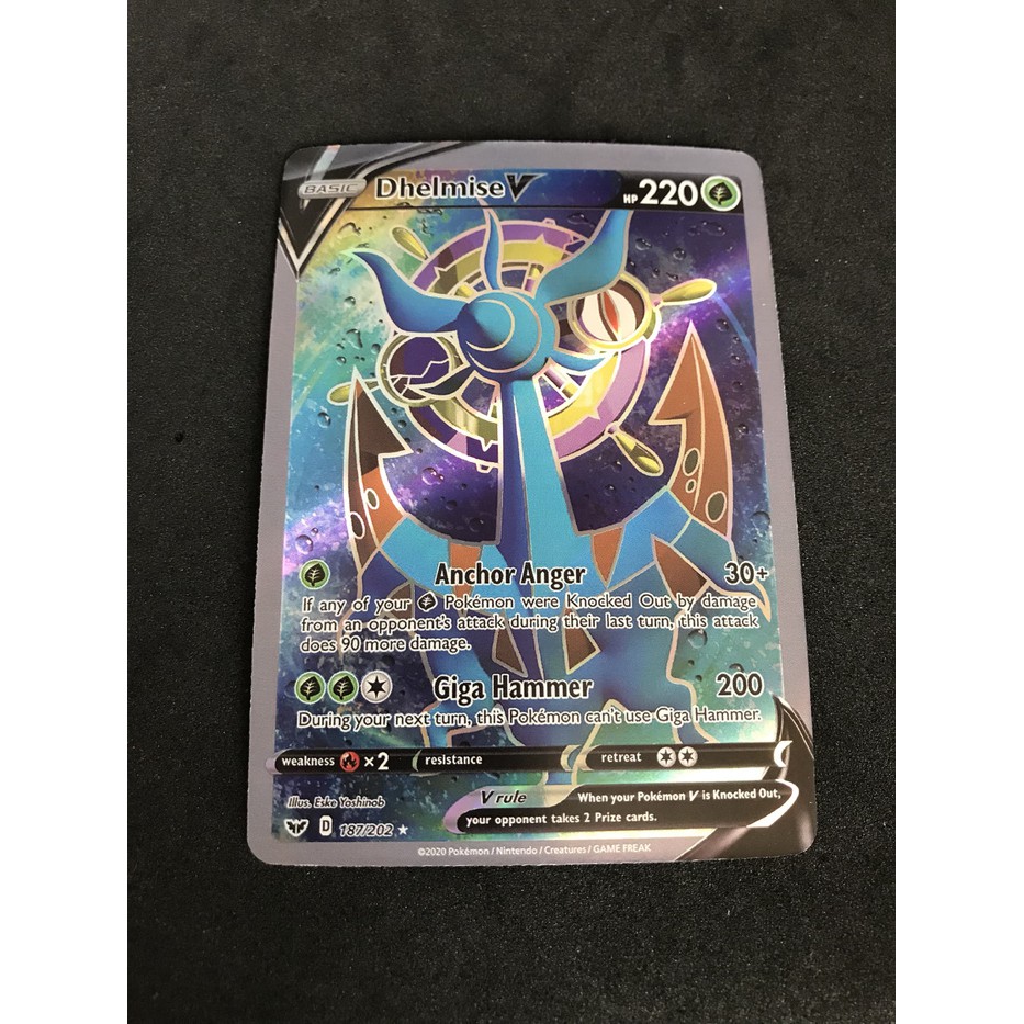 Kartu Pokemon TCG V Series Sword & Shield Basic Dhelmise V