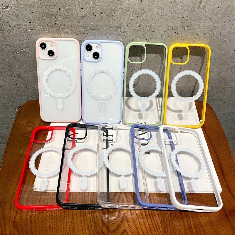 Case Magnetik Warna Permen Untuk IPhone 13 12 11 Pro X XR XS Max