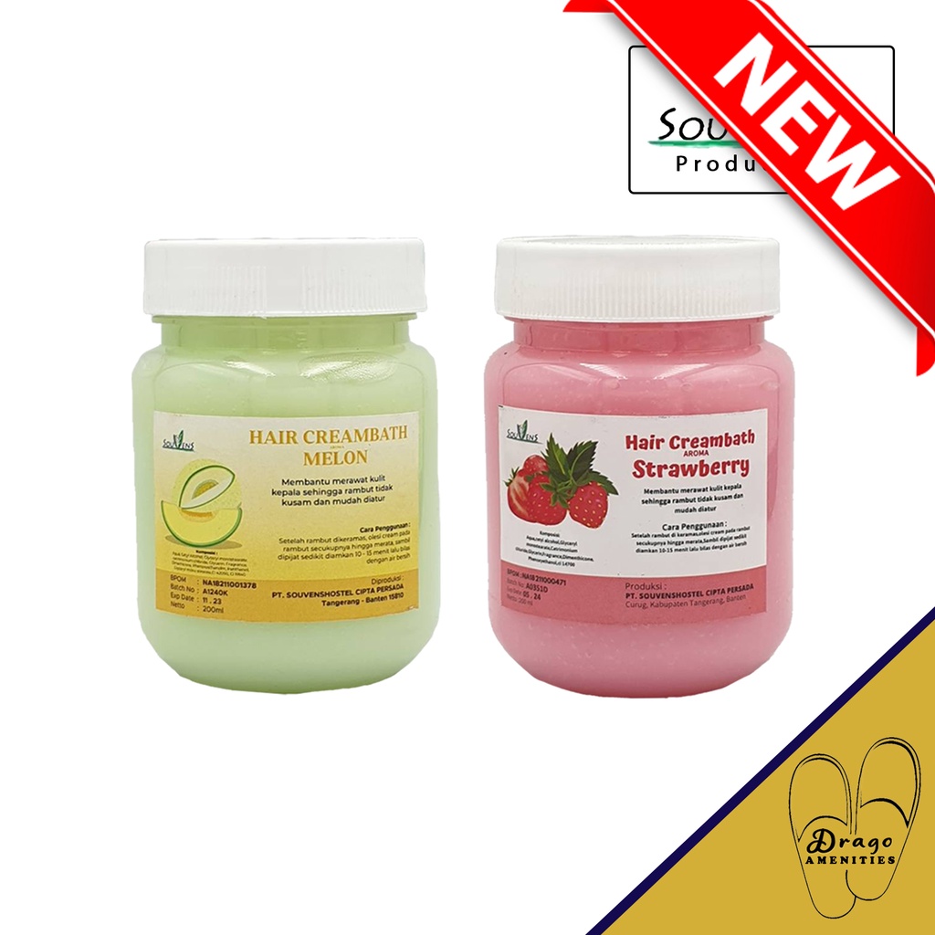 NEW PRODUCT !!! Hairmask Strawberry / Melon SOUVENS RECOMENDED masker rambut bagus murah terbaik di kelasnya