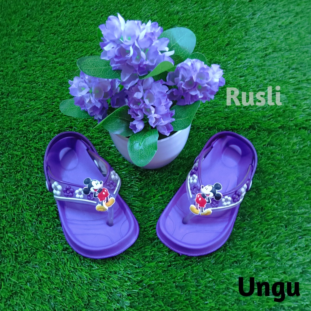 (COD) Sandal Jepit Karet Bayi Anak Motif Mickey Shevano 149