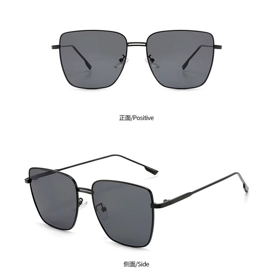 (Rowling) Sunglasses  Kacamata Hitam Titanium  frame Women Sunglasses New Arrival Import Kacamata Fashion-Ka-87 C6 Black/Black