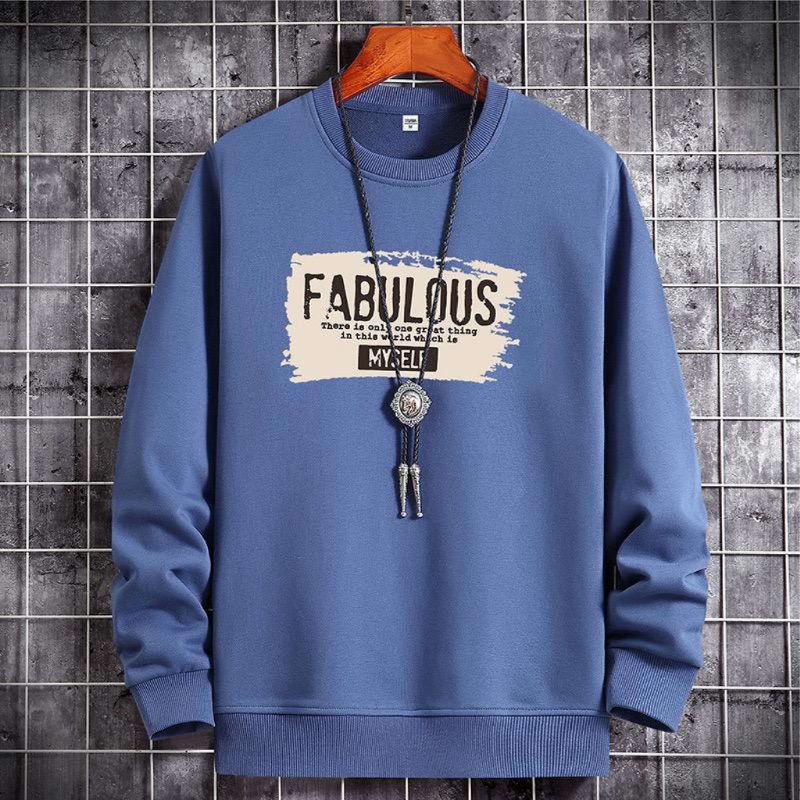 Sweater crewneck pria wanita terbaru FABULOUS kekinian bahan fleece tebal