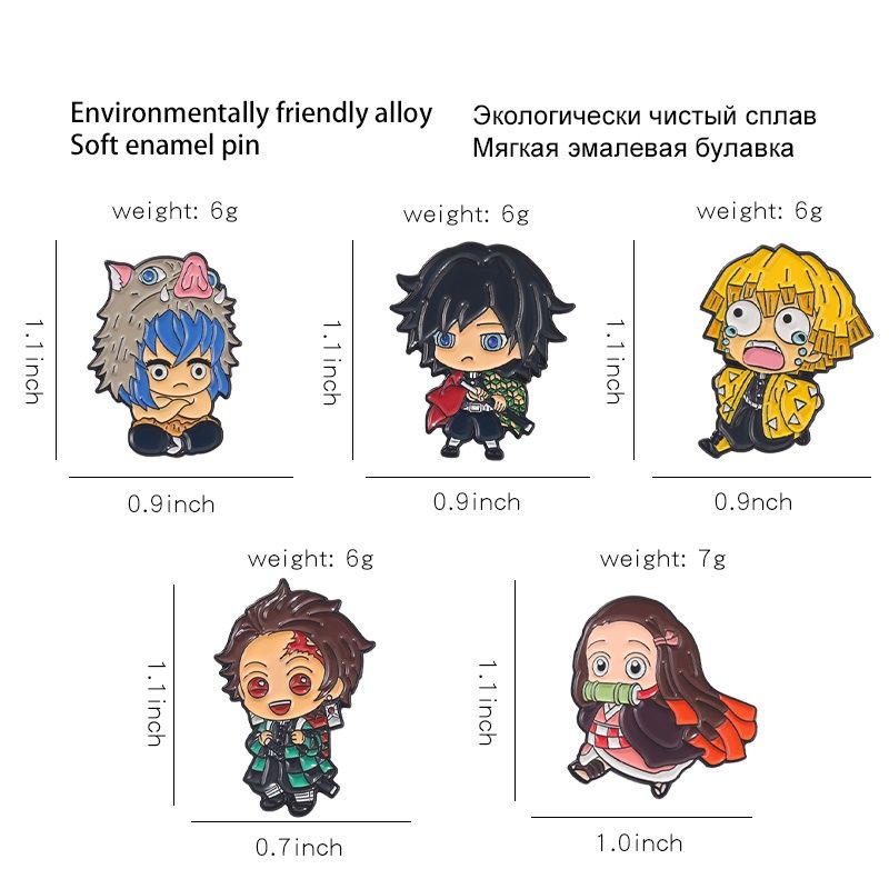 Jual Kimetsu No Yaiba Demon Slayer Anime Mangga Enamel Pin Shopee 