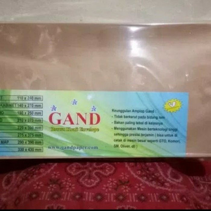 

amplop coklat super kabinet isi 100 lembar