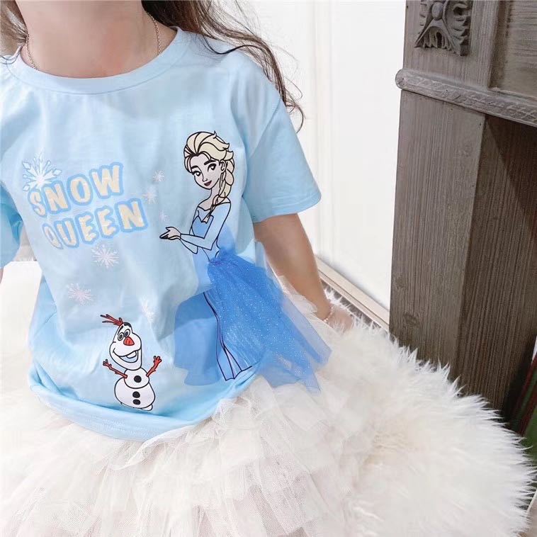 KAOS T-SHIRT BAJU ANAK PEREMPUAN 3D FROZEN ELSA SUMMER STYLE 2022 2022121