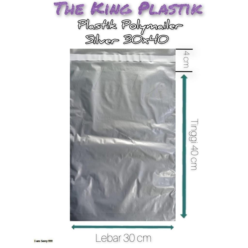 

Uk 30x40 Silver Lem/perekat- harga 1 kg -Plastik packing tanpa plong tebel tidak transparan termurah