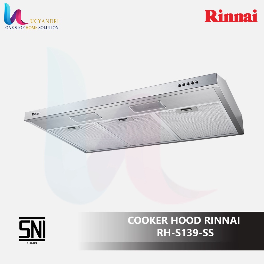 Penghisap Asap Kompor Dapur Cooker Hood Rinnai RH S 139 SS / RH S139