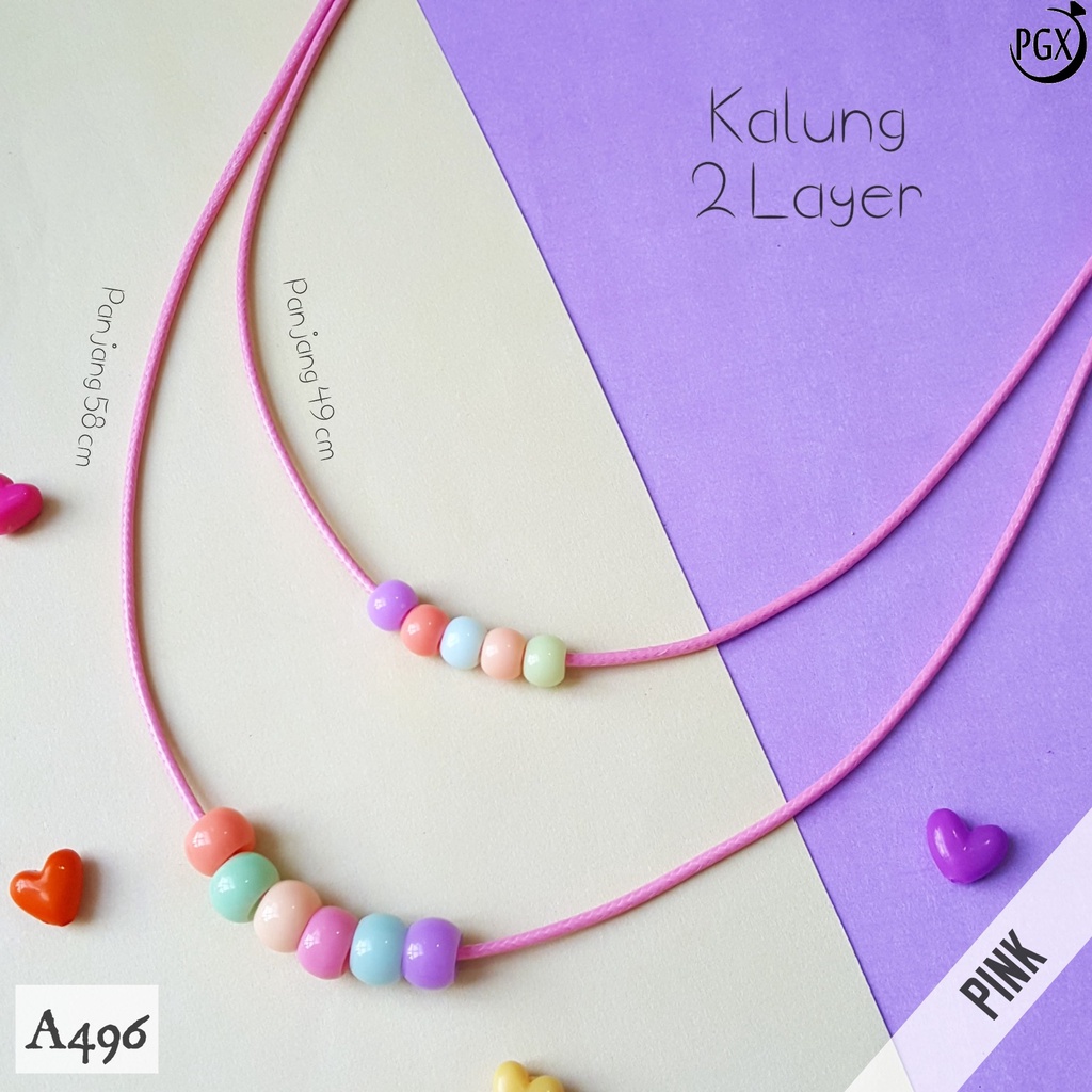 PGX Kalung Wanita Korea Tali Multilayer - Kalung Panjang Hijab - Aksesoris Wanita A496