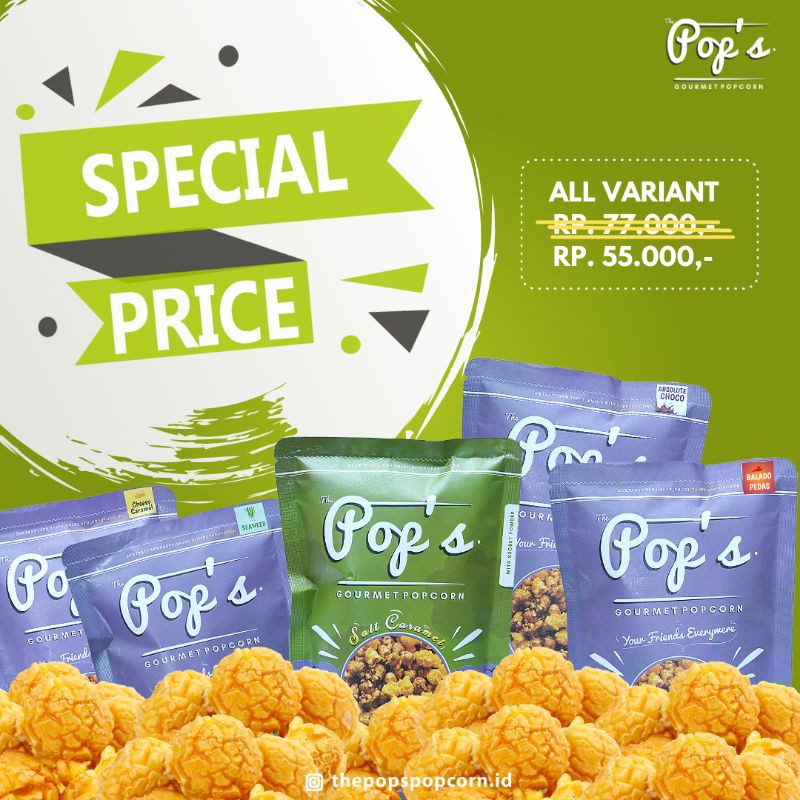 

Popcorn Caramel The Pops paket 5pcs