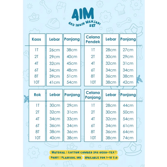 RACHIDKIDS / SETELAN BAJU ANAK LUCU / AIM SET