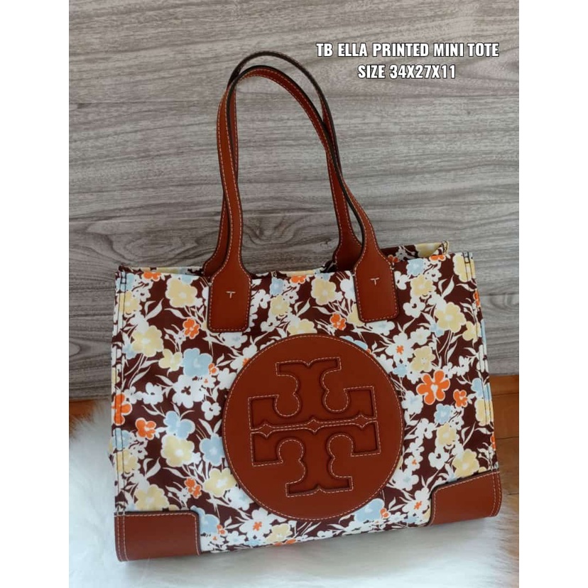 Tas Tory Burch Ella Printed Mini Tote New Original