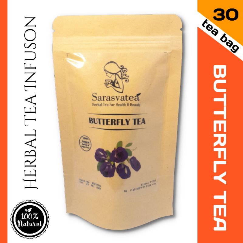

Butterfly Pea Tea : Teh Telang Isi Kemasan 30 Tea Bag