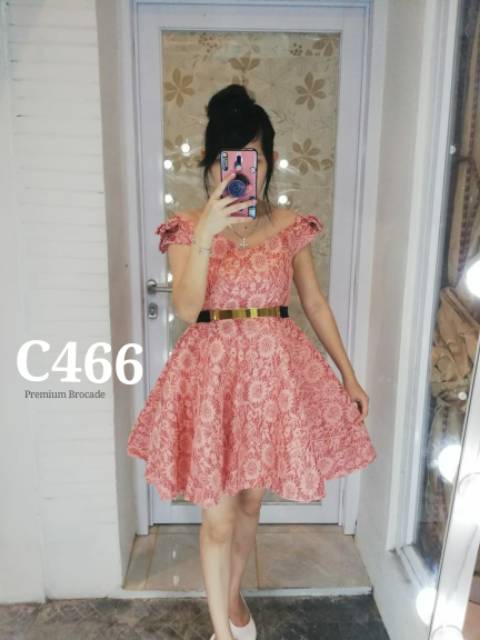 RESTOCK C466 party dress / dress pesta /gaun pesta /dress penyanyi bukat gliter SUPER QUALITY