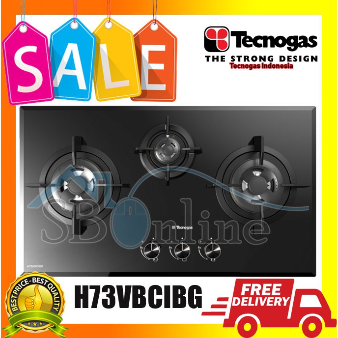 Tecnogas H73VBCIBG Kompor Tanam 3 Tungku