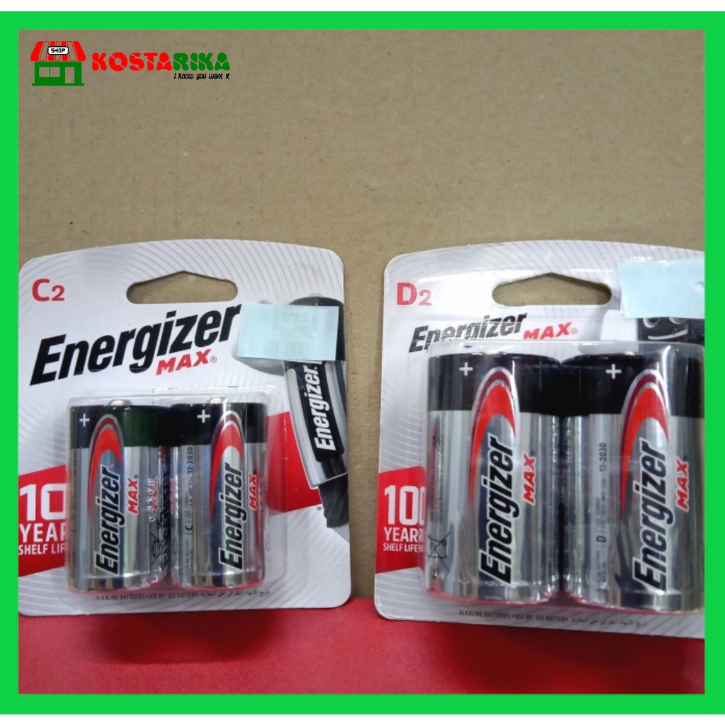 Baterai Energizer max tipe C 2 pcs Original