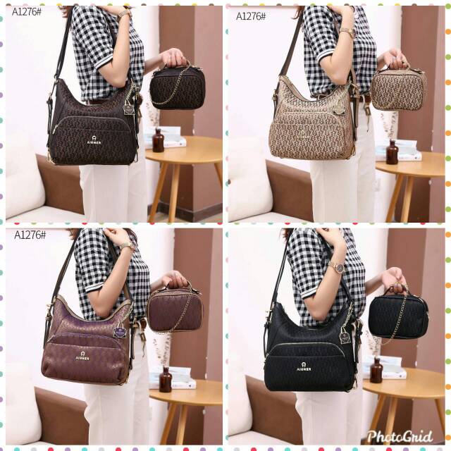 Aigner Hobo Bag Set Sling Bag A1276