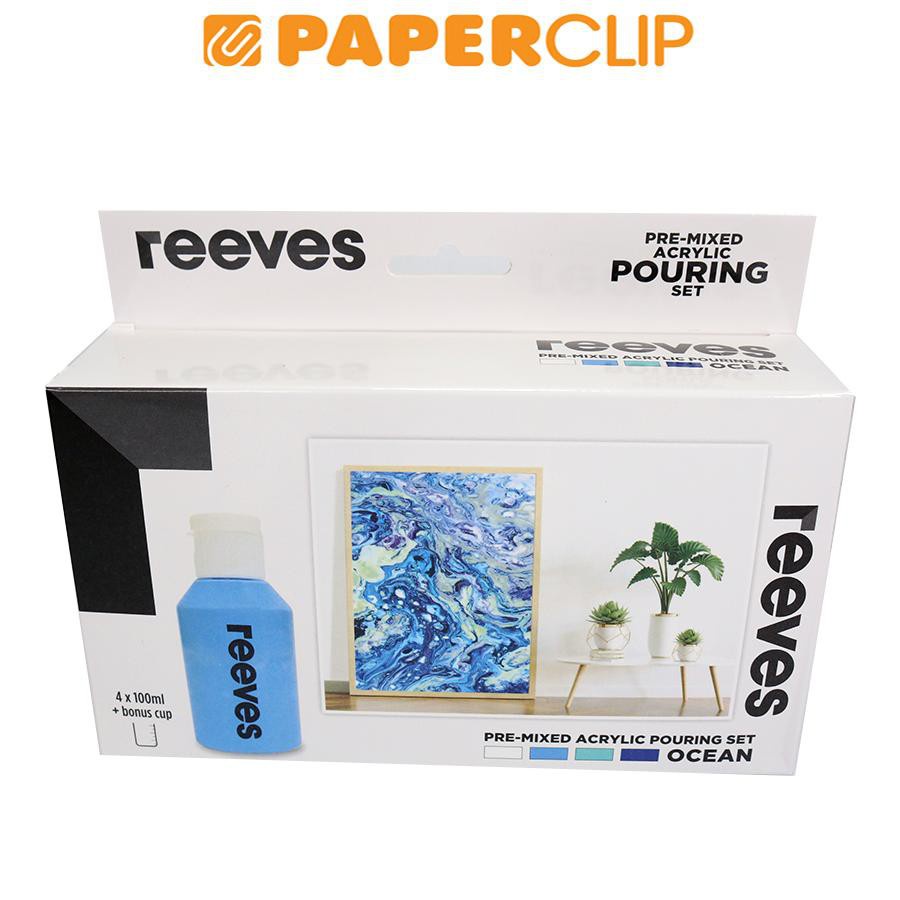

CAT ACRYLIC REEVES PRE MIXED POURING PAINT OCEAN COLOR SET 0052310
