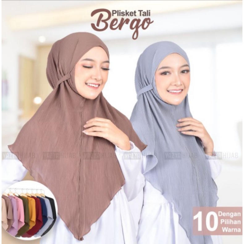 Bergo Plisket Tali/Bergo plisket Instan