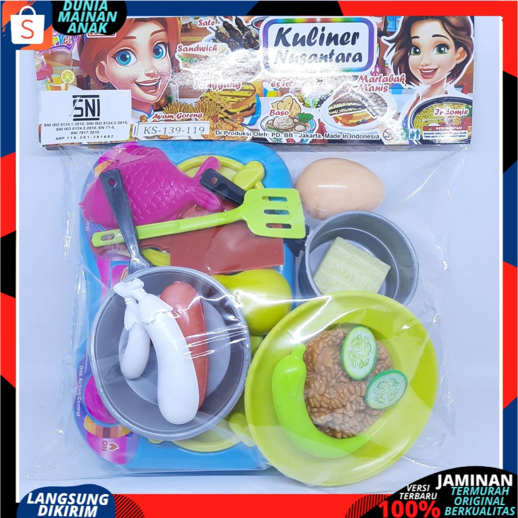 Mainan Anak Masak Masakan / Dapur Set / Cooking Set Mainan Perempuan / Laki Laki / Edukasi Edukatif Cheff