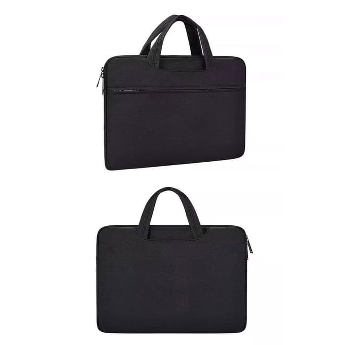 Tas Laptop 14 inch Softcase Nylon Jinjing Waterproof - Black