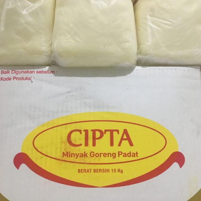 

BISA BAYAR DI TEMPAT Minyak Goreng Padat/Beku Cipta Fly Deep Flying Fat 1kg. Kode 523