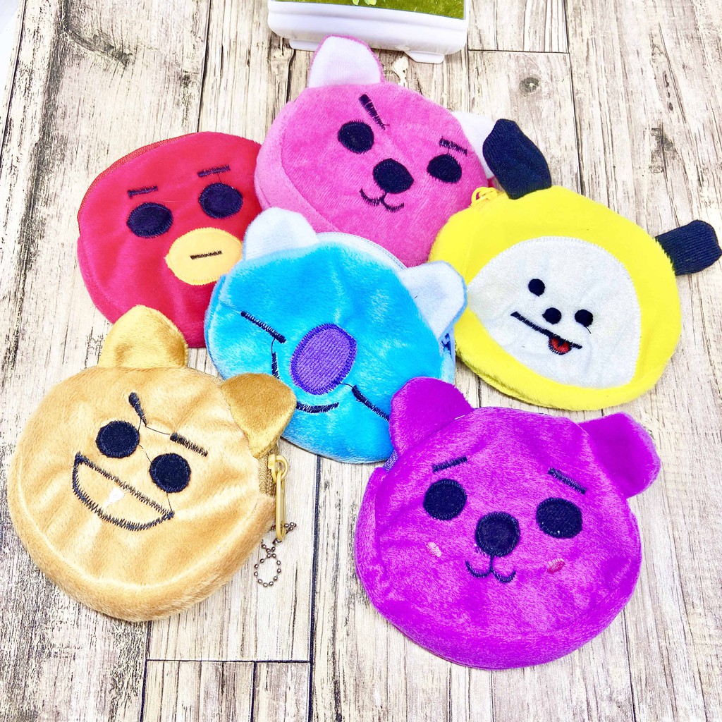 DOMPET KOIN TIMBUL KARAKTER BT21 BTS KARTUN LUCU / DOMPET KOIN BT21 / DOMPET COIN BT21 / DOMPET BT21