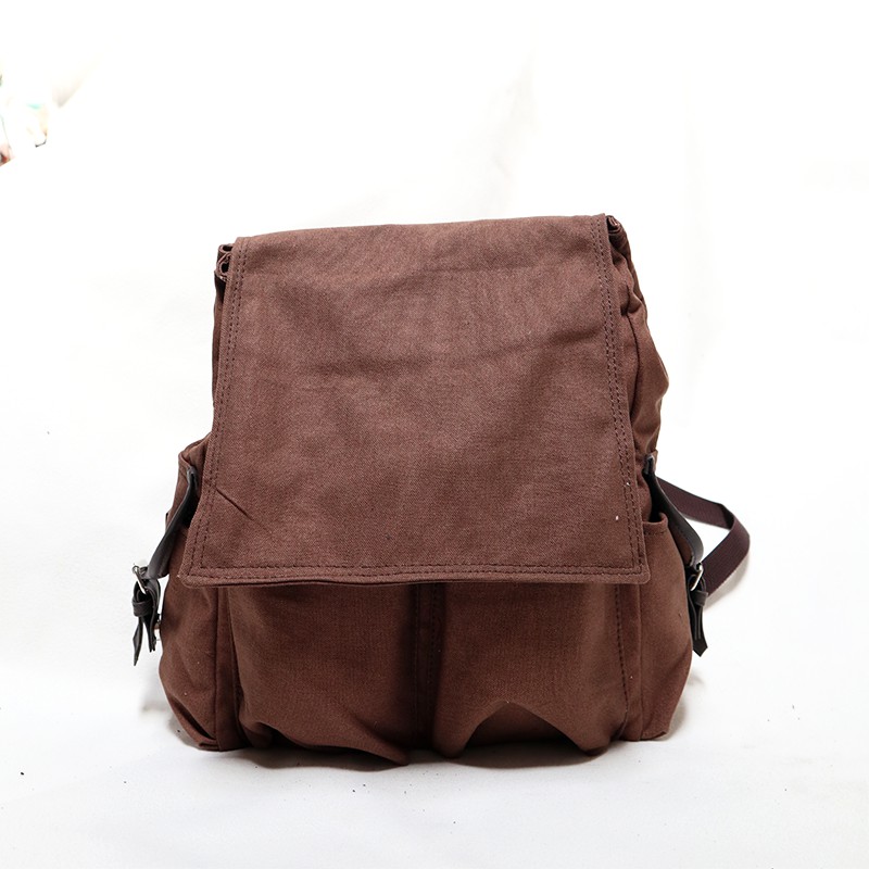 [COD] Tas Kanvas Fashion Wanita Ransel Kecil Gendong Bahan Batam Kanvas Warna Polos ESCORTBAG