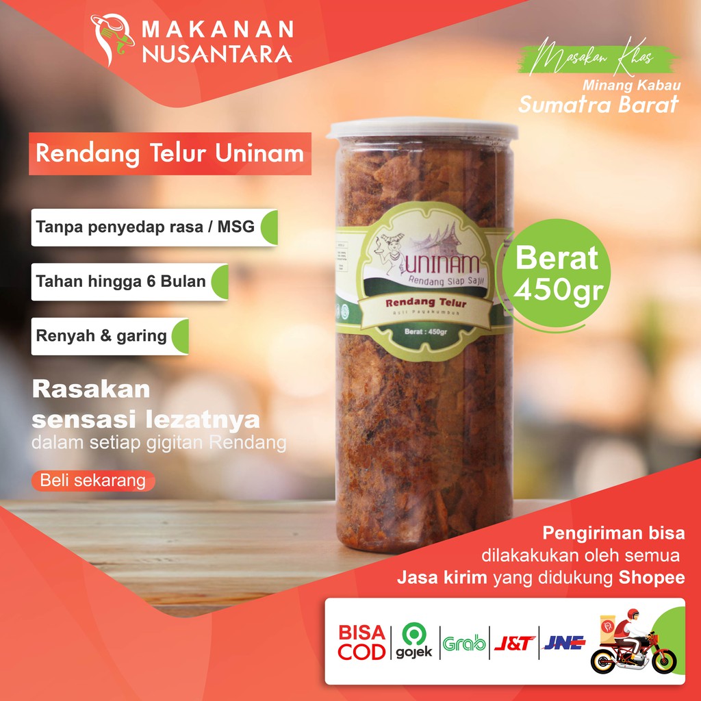 

Rendang Telur 450gr / Keripik Rendang Padang Makanan Kemasan Kripik Makanan Cepat Saji Food