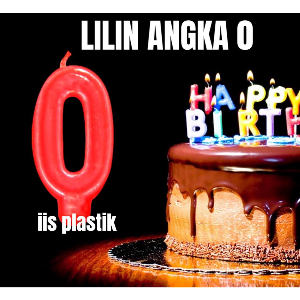 Lilin angka merah / Lilin kue ulang tahun party angka 0-9 /pcs