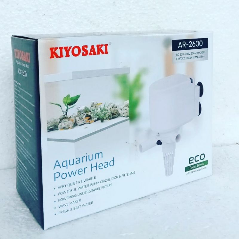 KIYOSAKI AR 2600 mesin pompa filter 2000 LPH keatas liter per jam mesin pompa filter  aquarium waterpump low watt