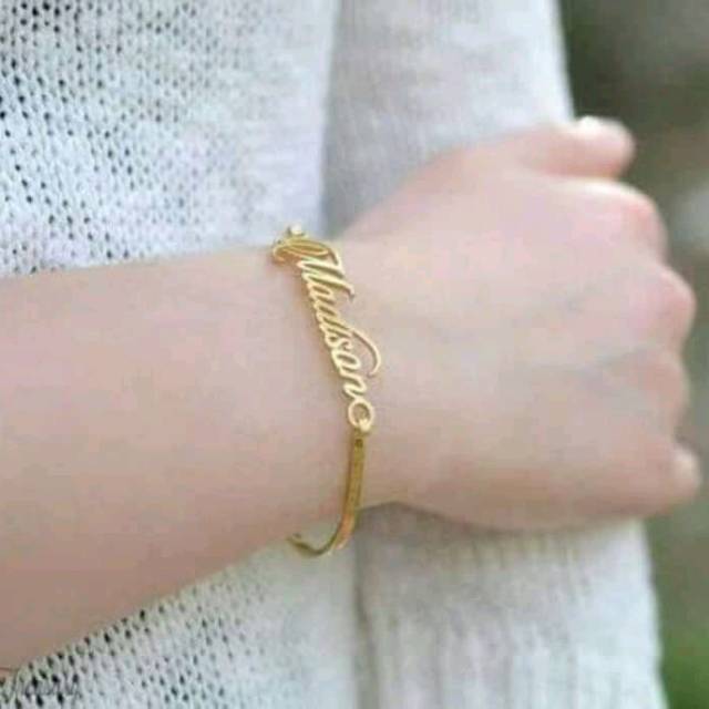 Gelang Nama kolong Lapis Emas