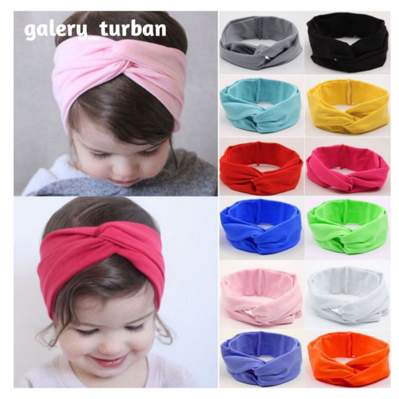 Bandana Simpul Silang Bando Anak Baby New Born Perempuan 0-6 Bulan