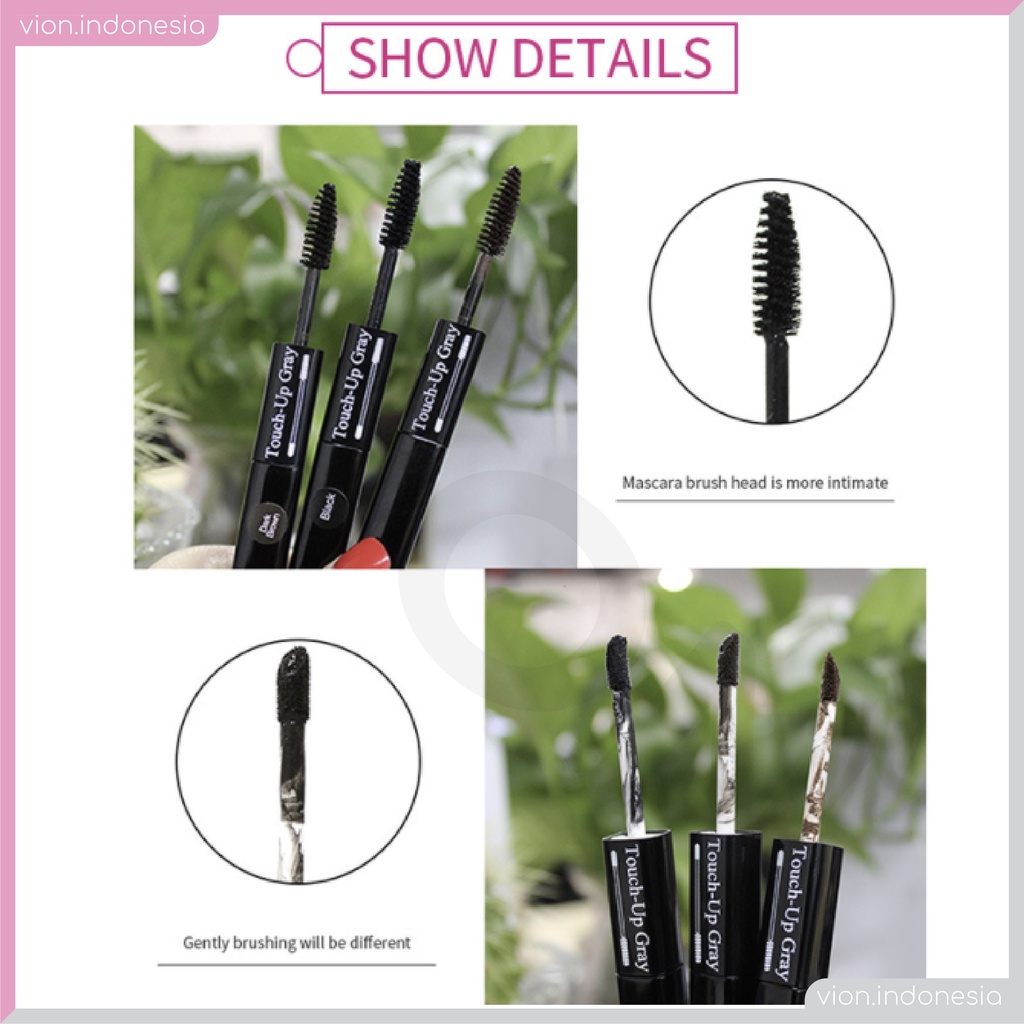 SEVICH Touch Up Gray Hair Coloring Brush 2in1 Mascara Hair Dye Pen Maskara Rambut Penutup Uban Original SE002