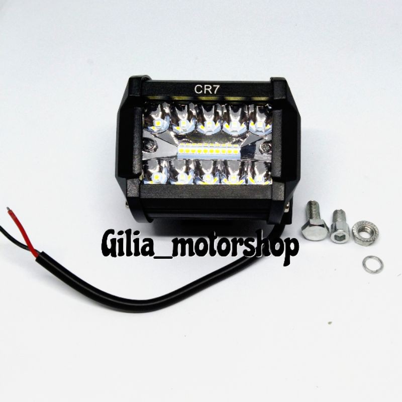 Lampu Tembak Sorot Cree LED 10 Titik Mata CR-4243 LED Bar 10 titik mata 20 LED 20 Watt motor mobil