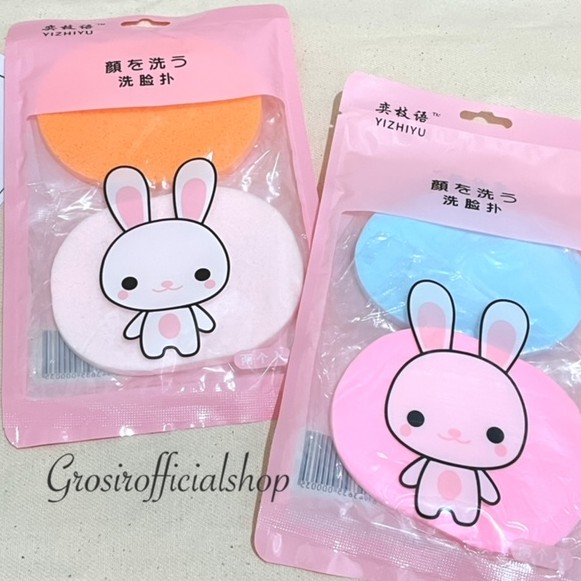 SPON MASKER TEBAL ISI 2PCS - SPONGE FACIAL SPON PEMBERSIH WAJAH L3