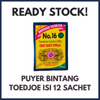 PUYER BINTANG TOEDJOE PUYER NO 16 OBAT SAKIT KEPALA 12 SACHET KALBE