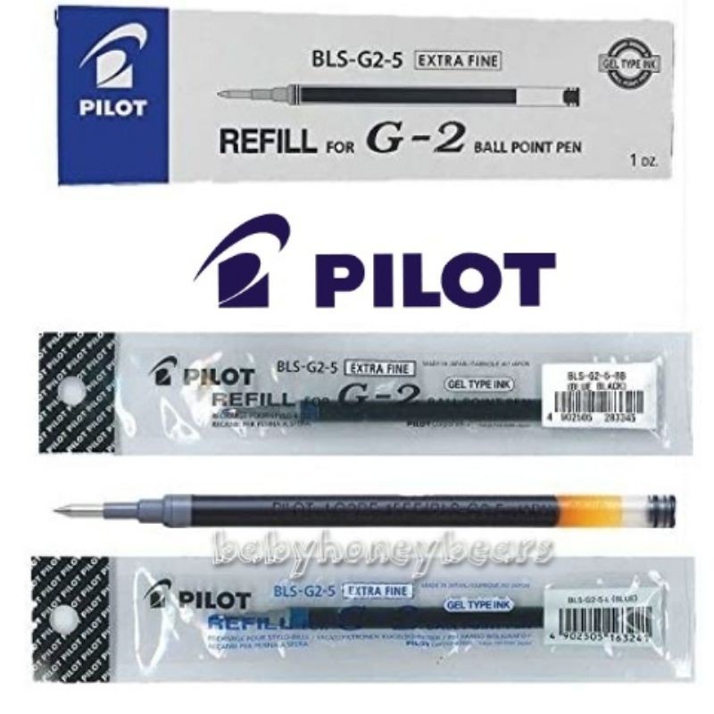 

REFILL ISI PULPEN G-2 PILOT BLS-G2-5 0.5mm TINTA HITAM/BIRU Per Pcs