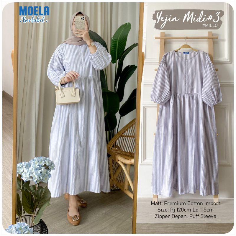 YEJIN MIDI 3 DRESS GAMIS MUSLIM BY MOELA