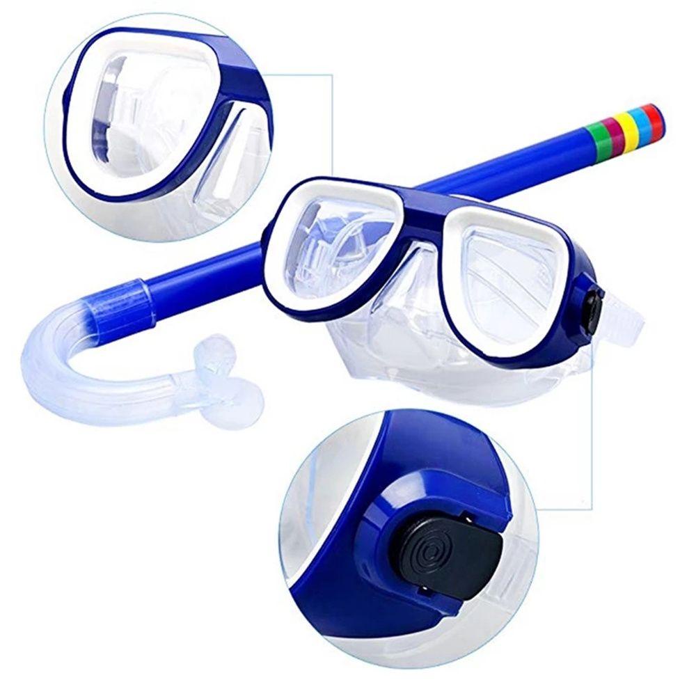 Augustina Diving Snorkel Set Diving Aksesoris Anak Tabung Pernafasan Anti Embun Untuk Anak PVC Diving Kids Goggles