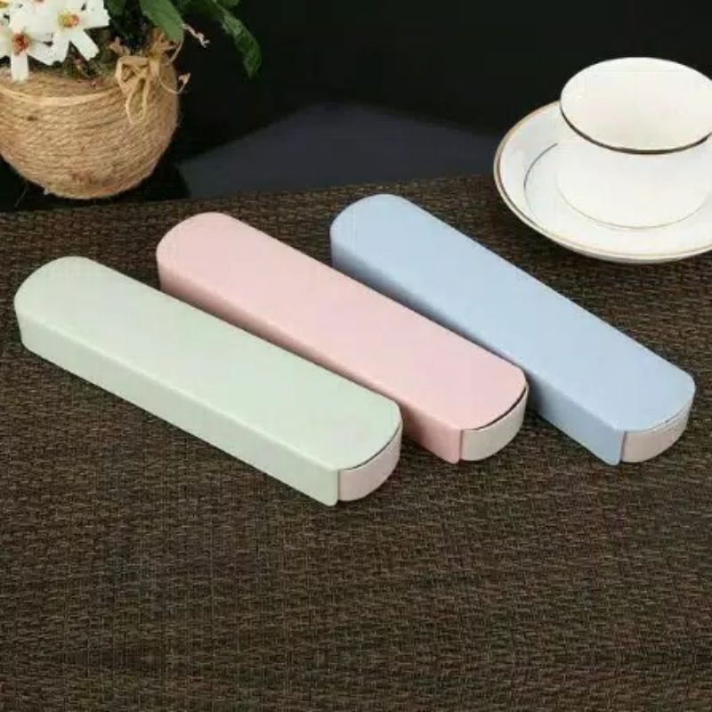 Sendok Set Box Warna,Alat Makan Sendok garpu sumpit set Stainless