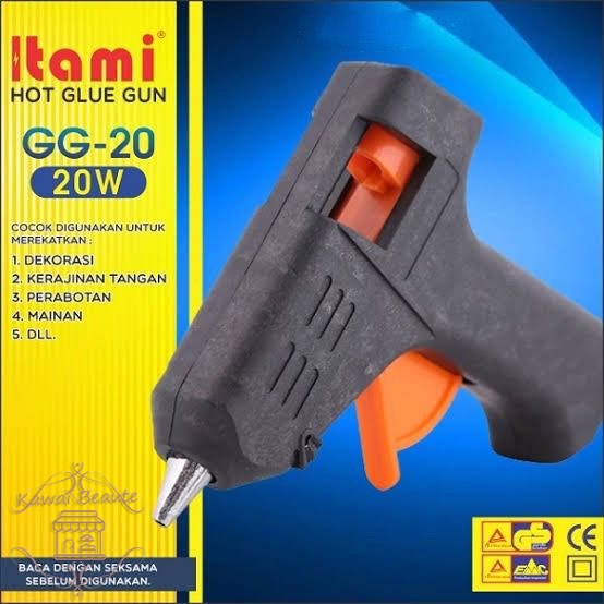 Itami Glue Gun Solder Lilin 20w Mesin Lem Tembak GG-20 Hot Melt Glue Gun Pistol Pemanas Lem Bakar Ukuran Kecil