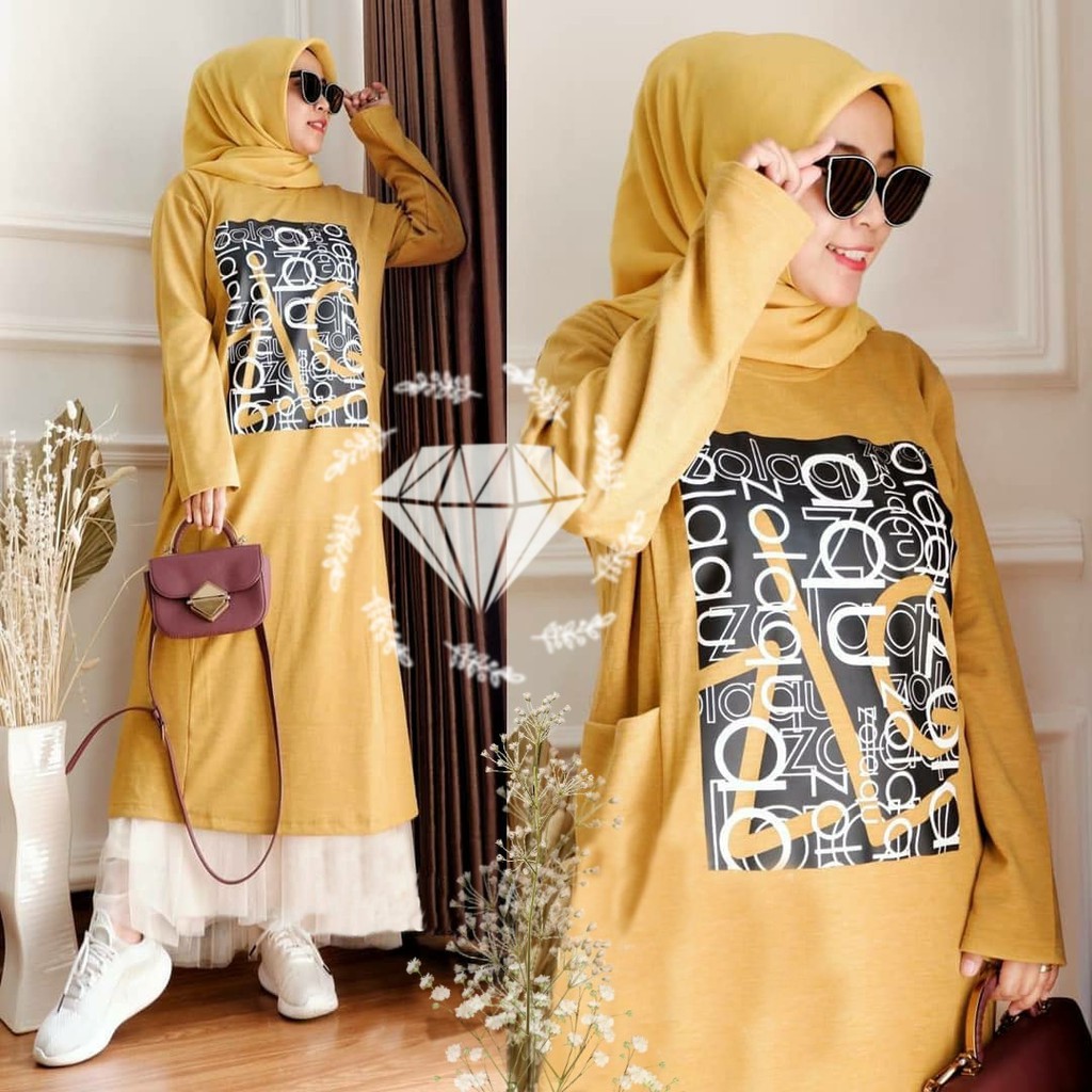 LONG TUNIK AQULOVE JUMBO kR / ATASAN TUNIK MUSLIM BIG SIZE