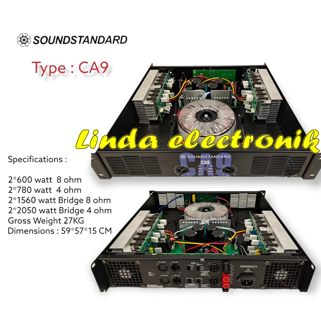 POWER AMPLIFIER SOUNDSTANDARD CA9 SOUNDSTANDARD CA 9 BODY PANJANG