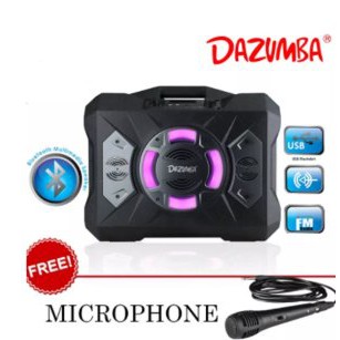 Speaker Dazumba DW 286 Aktif Portable Bluetooth   For Karaoke And Radio Extra Bass Free Mic DW286