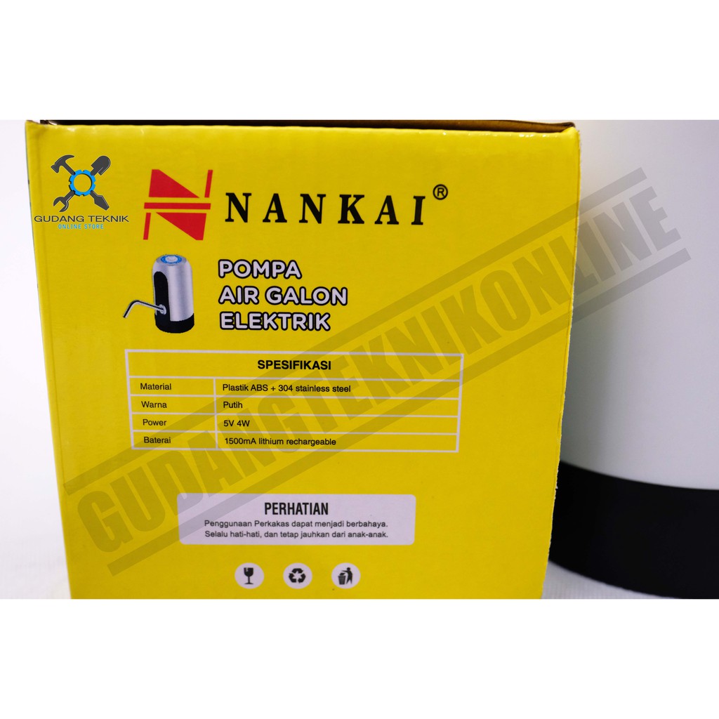 Pompa Galon Elektrik Nankai Rechargeable / Pompa Galon Air Aqua NANKAI